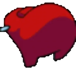 🕺 among us, red, game, character, space telegram sticker