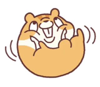 😄 仓鼠, 可爱, 动物, 搞笑, 啮齿动物, 卡通 telegram sticker