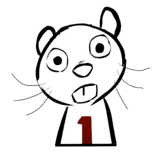 😒 1 松鼠, 卡通, 动物, 第一 whatsapp sticker