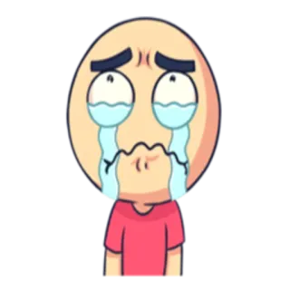 😭 crying, sad, emoji, cartoon, tears, upset telegram sticker