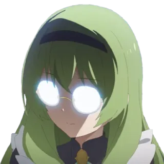 🧐 Anime, Garota, Mulher, Óculos, Personagem, Retrato telegram sticker