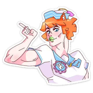 💪 卡通, 角色, 手势, 插画 telegram sticker