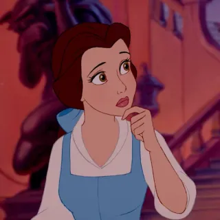 🥀 Belle Beauty and the Beast cartoon, disney, belle, princess, animated, movie telegram sticker