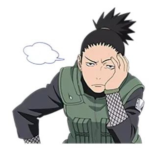 ⚡️ Shikamaru Nara Naruto anime, naruto, shikamaru, lazy, bored whatsapp sticker