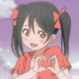 🥰 anime, cartone animato, ragazza, cuore, amore telegram sticker