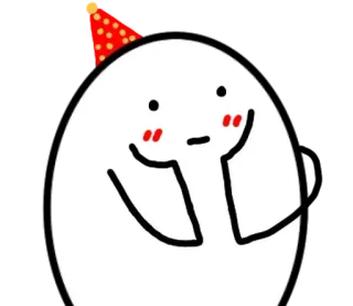 🥚 fofo, desenho animado, emoji, festa, feliz, celebração telegram sticker