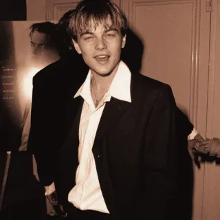 🌻 Leonardo DiCaprio actor, portrait, man, celebrity, young telegram sticker