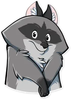 ☺️ 너구리, 동물, 귀여운, 만화 telegram sticker