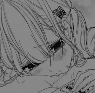 🧧 动漫, 漫画, 女孩, 素描, 绘画, 肖像 telegram sticker