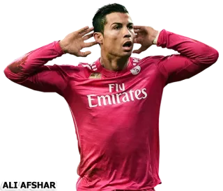 ⚽ Cristiano Ronaldo ALI AFSHAR Cristiano Ronaldo, Sepak Bola, Sepak Bola, Real Madrid, Olahraga, Atlet telegram sticker