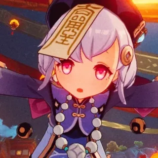 😮 Qiqi Genshin Impact anime, video game, character, qiqi, genshin impact telegram sticker