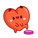 🥰 coração, amor, beijo, desenho animado, fofo, animado telegram sticker
