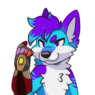 😜 Furry, Antropomórfico, Dibujos animados, Zorro, Animal, Personaje telegram sticker