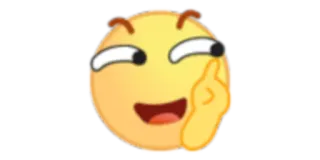 🤫 emoji, smile, happy, face telegram sticker