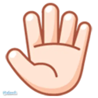 ✋ มือ, โบกมือ, อีโมจิ, ท่าทาง telegram sticker