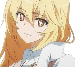 😊 Anime, Chica, Pelo rubio, Mujer, Linda whatsapp sticker