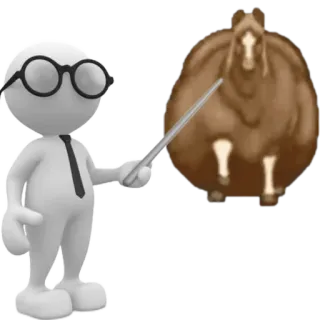🤩 teacher, horse, cartoon, presentation, stick figure telegram sticker