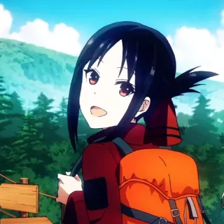 ❤️ Kaguya Shinomiya Kaguya-sama: Love Is War Anime, Garota, Mochila, Ao ar livre, Desenho animado telegram sticker
