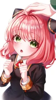 🤩 Anya Forger Spy × Family 动漫, 间谍过家家, 阿尼亚·福杰, 可爱, 卡通, 漫画, 女孩 telegram sticker