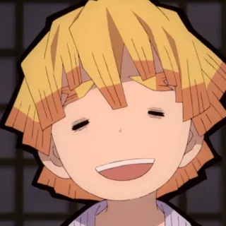 💛 Zenitsu Agatsuma Demon Slayer anime, demon slayer, zenitsu, character, manga whatsapp sticker