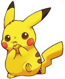 🍪 Pikachu Pokemon โปเกมอน, ปิกาจู, น่ารัก, สัตว์, สีเหลือง, การ์ตูน telegram sticker