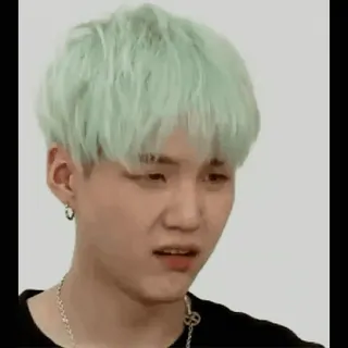 💋 Suga kpop, 슈가, bts, 민윤기, 민트머리 telegram sticker