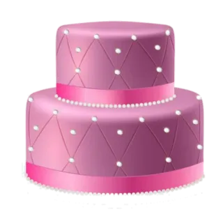 🎂 tarta, postre, rosa, dulce, celebración telegram sticker