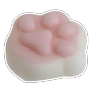 👣 zampa, gatto, animale, carino, rosa, morbido whatsapp sticker