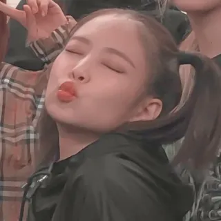 🌷 kobieta, koreanka, pocałunek, słodkie, uśmiech, ładna, dziewczyna, portret whatsapp sticker