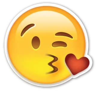 😘 emoji, bacio, cuore, occhiolino, amore, affetto, flirt, faccia che bacia telegram sticker