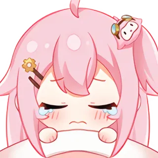 😢 anime, garota, chorando, fofa, triste, kawaii telegram sticker