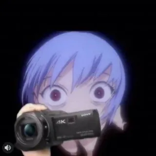 🌟 Rei Ayanami Neon Genesis Evangelion Anime, Neon Genesis Evangelion, Rei Ayanami, Kamera, Screenshot telegram sticker