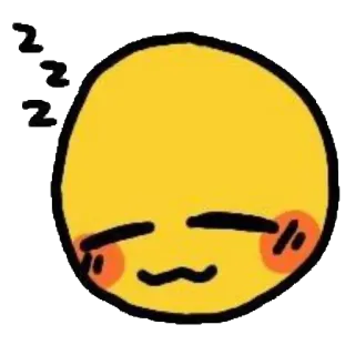 😴 Emoji, Dormir, Fatigué, Visage, Jaune, zzz telegram sticker
