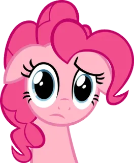 😳 Pinkie Pie My Little Pony Мультфильм, Пони, Пинки Пай, My Little Pony, Грустный, Милый telegram sticker
