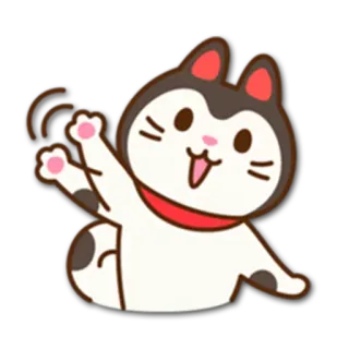 😃 kot, kreskówka, uroczy, przyjazny, zwierzę telegram sticker