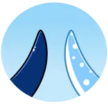 🦈 cuernos, cuernos de demonio, cuernos de diablo, azul telegram sticker