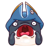 😨 pirate, skull, cartoon, animal, hat, funny telegram sticker