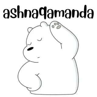 🐻‍❄️ ashnaqamanda ours, dessin animé, mignon, animal, ours blanc, ashnaqamanda whatsapp sticker