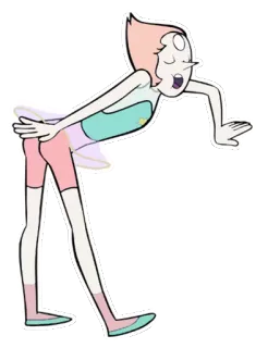 😜 Pearl Steven Universe การ์ตูน, ไข่มุก, สตีเวน ยูนิเวิร์ส, ตัวละคร, รายการทีวี telegram sticker