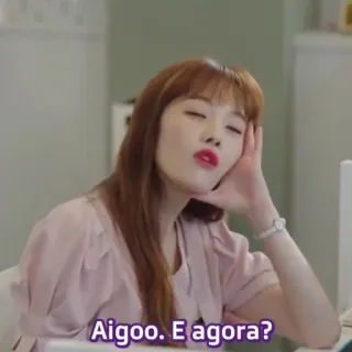 😴 Aigoo. E agora? femme, frustration, ennui, soupir, question telegram sticker