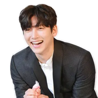 🤣 ator coreano, sorriso, homem, terno, asiático whatsapp sticker