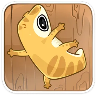 🦎 lucertola, animale, cartone animato, carino, abbronzato whatsapp sticker