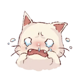 😭 kot, płacz, smutny, zwierzę, kreskówka, emocja telegram sticker