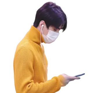 🎧 personne, masque, décontracté, voyage, vêtements, kpop, exo telegram sticker