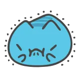 😓 Blob, Biru, Kucing, Ekspresi, Kesal, Marah telegram sticker