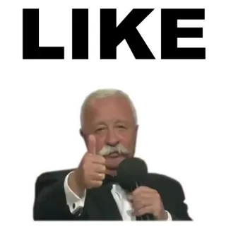 💅 LIKE like, thumbs up, agreement, positive, approval, man, portrait telegram sticker