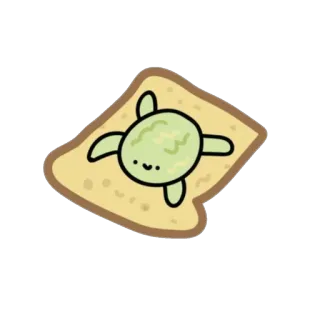 🍞 rùa, bánh mì nướng, bánh mì, động vật, thức ăn, phim hoạt hình telegram sticker