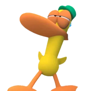 😎 Pato Pocoyo Cartoon, Ente, Pocoyo, Pato, Figur, gelbe Ente telegram sticker