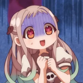 🐠 Yashiro Nene Toilet-bound Hanako-kun Anime, Mangá, Kawaii, Fofo, Reação, Chocado, Garota telegram sticker
