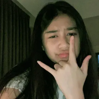 🦋 여자, 아시아인, 소녀, 사람, 손 제스처 telegram sticker